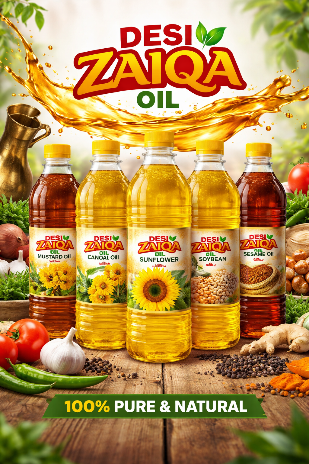 Organic Mustard Oil ColdPressed (100% Purity Guarantee) [سرسوں کا تیل]